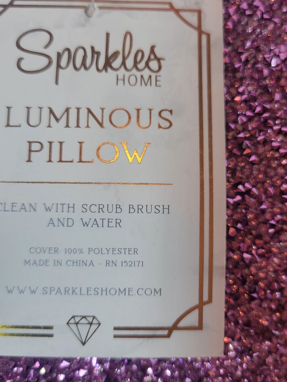 Rhinestone Ghost Pillow - Picture 2 of 11